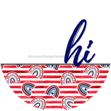 Patriotic Door Hanger Hi Dco - 01477 - Dh 18’ Round Wood